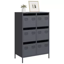   vidaXL antracitszürke acél magasszekrény 68 x 39 x 101,5 cm