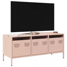   vidaXL rózsaszín hidegen hengerelt acél TV-szekrény 101,5x39x43,5 cm