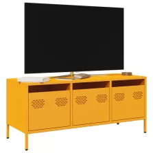   vidaXL mustársárga hidegen hengerelt acél TV-szekrény 101,5x39x43,5 cm