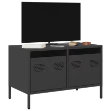   vidaXL fekete hidegen hengerelt acél TV-szekrény 68 x 39 x 43,5 cm