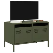   vidaXL olívazöld hidegen hengerelt acél TV-szekrény 68 x 39 x 43,5 cm