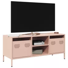   vidaXL rózsaszín hidegen hengerelt acél TV-szekrény 101,5x39x43,5 cm
