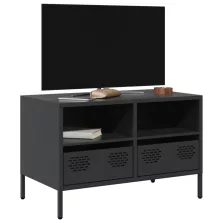   vidaXL fekete hidegen hengerelt acél TV-szekrény 68 x 39 x 43,5 cm