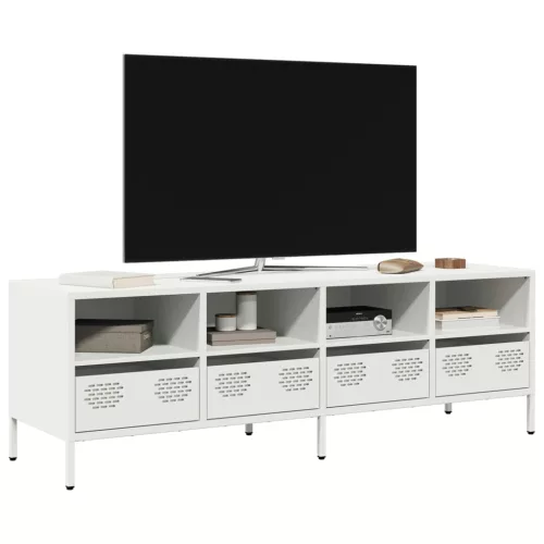 vidaXL fehér hidegen hengerelt acél TV-szekrény 135 x 39 x 43,5 cm