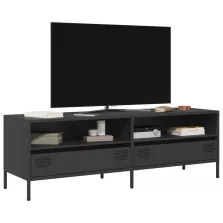   vidaXL fekete hidegen hengerelt acél TV-szekrény 135 x 39 x 43,5 cm