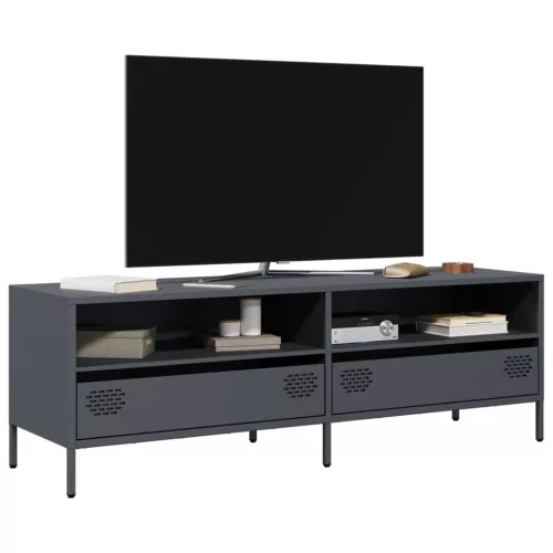 vidaXL antracit hidegen hengerelt acél TV-szekrény 135x39x43,5 cm