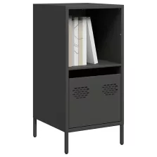   vidaXL fekete hidegen hengerelt acél tálalószekrény 35 x 39 x 73,5 cm