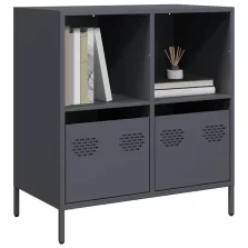  vidaXL antracit hidegen hengerelt acél tálalószekrény 68x39x73,5 cm