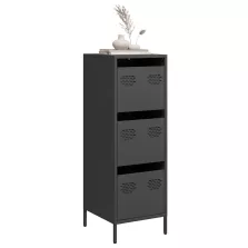 vidaXL fekete acél magasszekrény 39 x 35 x 103,5 cm