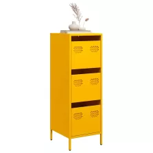   vidaXL mustársárga acél tálalószekrény 39 x 35 x 103,5 cm