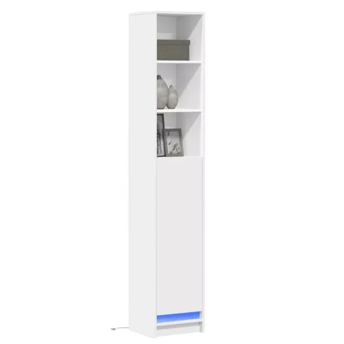 vidaXL fehér szerelt fa tálalószekrény LED-del 36 x 32,5 x 200 cm