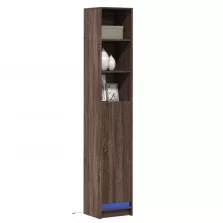   vidaXL barna tölgy szerelt fa tálalószekrény LED-del 36x32,5x200 cm