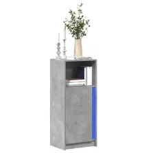   vidaXL betonszürke szerelt fa LED-es tálalószekrény 42,5 x 34 x 100 cm