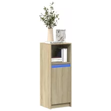   vidaXL sonoma tölgy szerelt fa tálalószekrény LED-del 38 x 34 x 100 cm