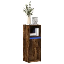   vidaXL füstös tölgy szerelt fa tálalószekrény LED-del 38 x 34 x 100 cm