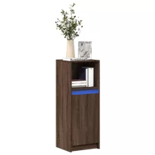   vidaXL barna tölgy szerelt fa tálalószekrény LED-del 38 x 34 x 100 cm