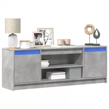   vidaXL betonszürke szerelt fa TV-szekrény LED-ekkel 139,5 x 34 x 50 cm