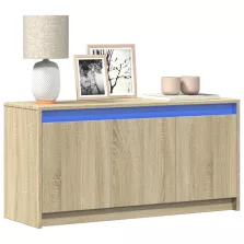   vidaXL sonoma tölgy színű szerelt fa LED-es TV-szekrény 100x34x50 cm
