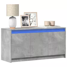   vidaXL betonszürke szerelt fa TV-szekrény LED-ekkel 100 x 34 x 50 cm