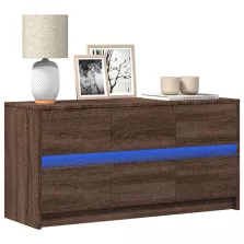   vidaXL barna tölgy színű szerelt fa LED-es TV-szekrény 100x34x50 cm