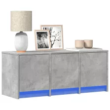   vidaXL betonszürke szerelt fa TV-szekrény LED-ekkel 97 x 34 x 40 cm