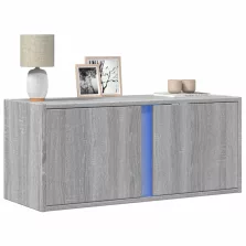   vidaXL szürke sonoma színű fali TV-szekrény LED-del 80x31x35 cm