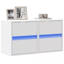   vidaXL 2 db fehér falra szerelhető TV-szekrény LED-del 41 x 31 x 45 cm
