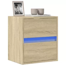   vidaXL sonoma tölgy színű fali TV-szekrény LED-ekkel 41x31x45 cm
