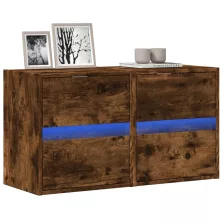   vidaXL 2 db füstös tölgy fali TV-szekrény LED-ekkel 41 x 31 x 45 cm