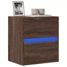   vidaXL barna tölgyszínű fali TV-szekrény LED-del 41 x 31 x 45 cm