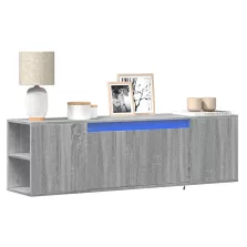   vidaXL szürke sonoma színű fali TV-szekrény LED-del 135x31x39,5 cm