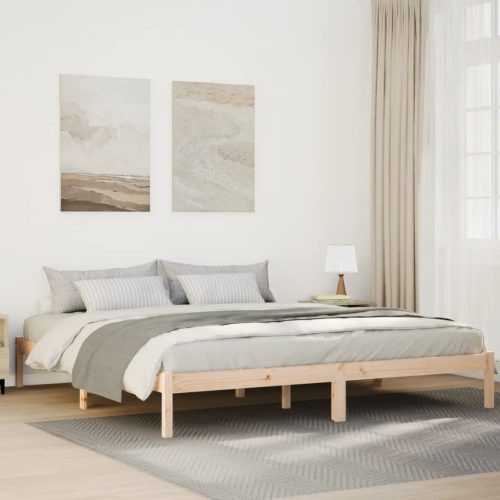 vidaXL tömör fenyőfa extra hosszú ágykeret matrac nélkül 200 x 220 cm