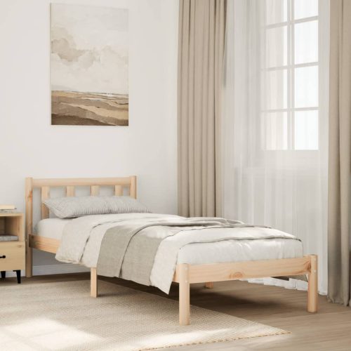 vidaXL tömör fenyőfa extra hosszú ágykeret matrac nélkül 80 x 210 cm