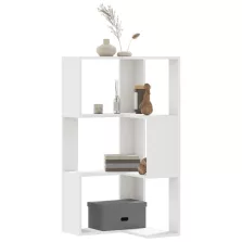   vidaXL 3 szintes fehér szerelt fa sarok könyvespolc 50 x 50 x 102 cm