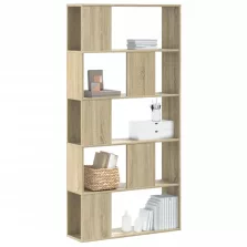   vidaXL 5 szintes sonoma tölgy színű fa könyvespolc 80,5x23,5x162,5 cm