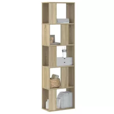   vidaXL 5 szintes sonoma tölgy szerelt fa könyvespolc 45x23,5x162,5 cm