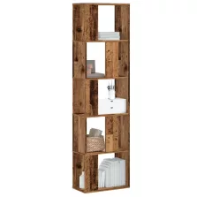   vidaXL 5 szintes antik fa színű fa könyvespolc 45 x 23,5 x 162,5 cm