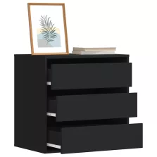   vidaXL fekete szerelt fa fiókos sarokszekrény 60 x 41 x 58 cm