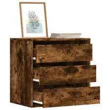   vidaXL füstös tölgy színű szerelt fa fiókos sarokszekrény 60x41x58 cm