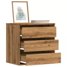   vidaXL kézműves tölgy szerelt fa fiókos sarokszekrény 60 x 41 x 58 cm