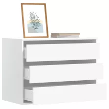   vidaXL fehér szerelt fa fiókos sarokszekrény 80 x 41 x 58 cm