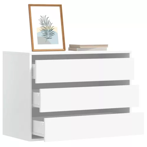 vidaXL fehér szerelt fa fiókos sarokszekrény 80 x 41 x 58 cm