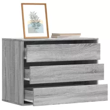   vidaXL szürke sonoma színű szerelt fa fiókos sarokszekrény 80x41x58 cm