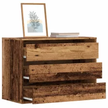   vidaXL antik fa színű szerelt fa fiókos sarokszekrény 80 x 41 x 58 cm