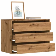   vidaXL kézműves tölgy szerelt fa fiókos sarokszekrény 80 x 41 x 58 cm