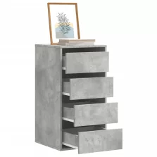   vidaXL betonszürke szerelt fa fiókos sarokszekrény 40 x 41 x 76 cm