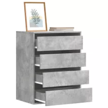   vidaXL betonszürke szerelt fa fiókos sarokszekrény 60 x 41 x 76 cm
