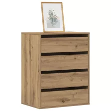   vidaXL kézműves tölgy szerelt fa fiókos sarokszekrény 60 x 41 x 76 cm