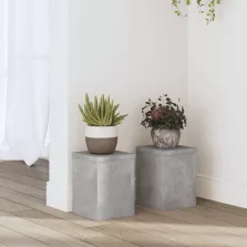   vidaXL 2 db betonszürke szerelt fa növénytartó állvány 15 x 15 x 20 cm