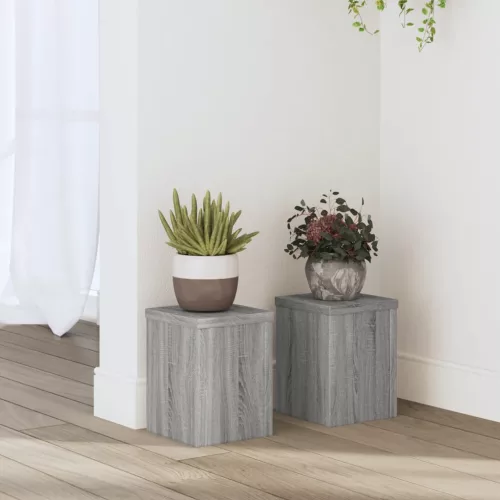 vidaXL 2 db szürke sonoma szerelt fa növénytartó állvány 15x15x20 cm